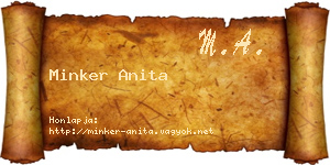 Minker Anita névjegykártya